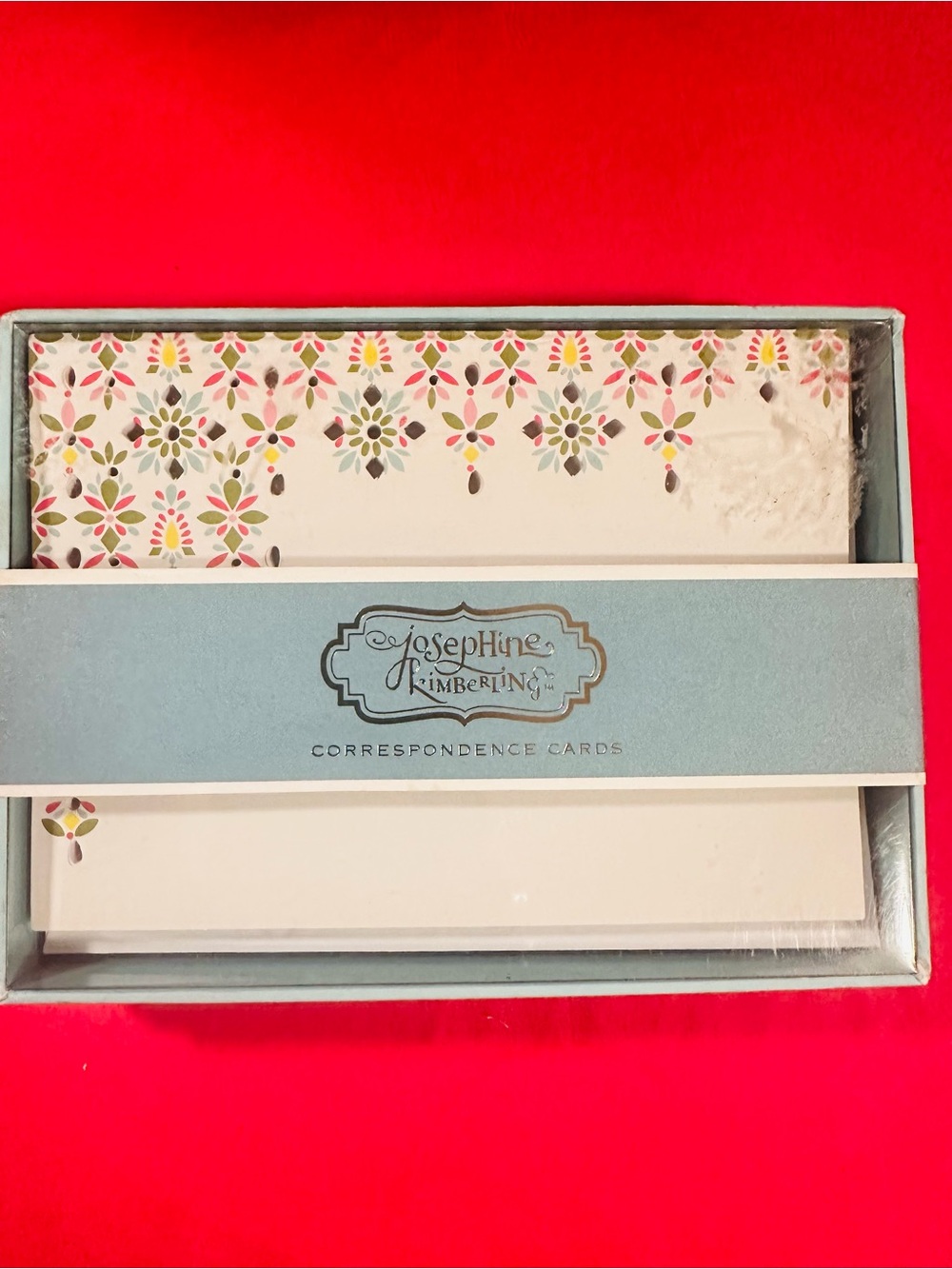 New Note Cards Josephine Kimberling Artist Paisley and Floral Pattern (2014) NIB